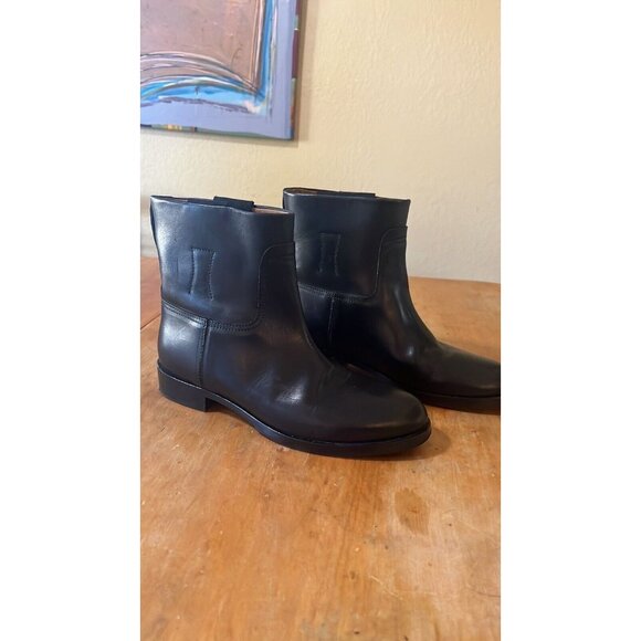 Rag & Bone Holly Boots Womens US 6 EU 36.5 Black Leather Ankle Made In Italy - Picture 2 of 11